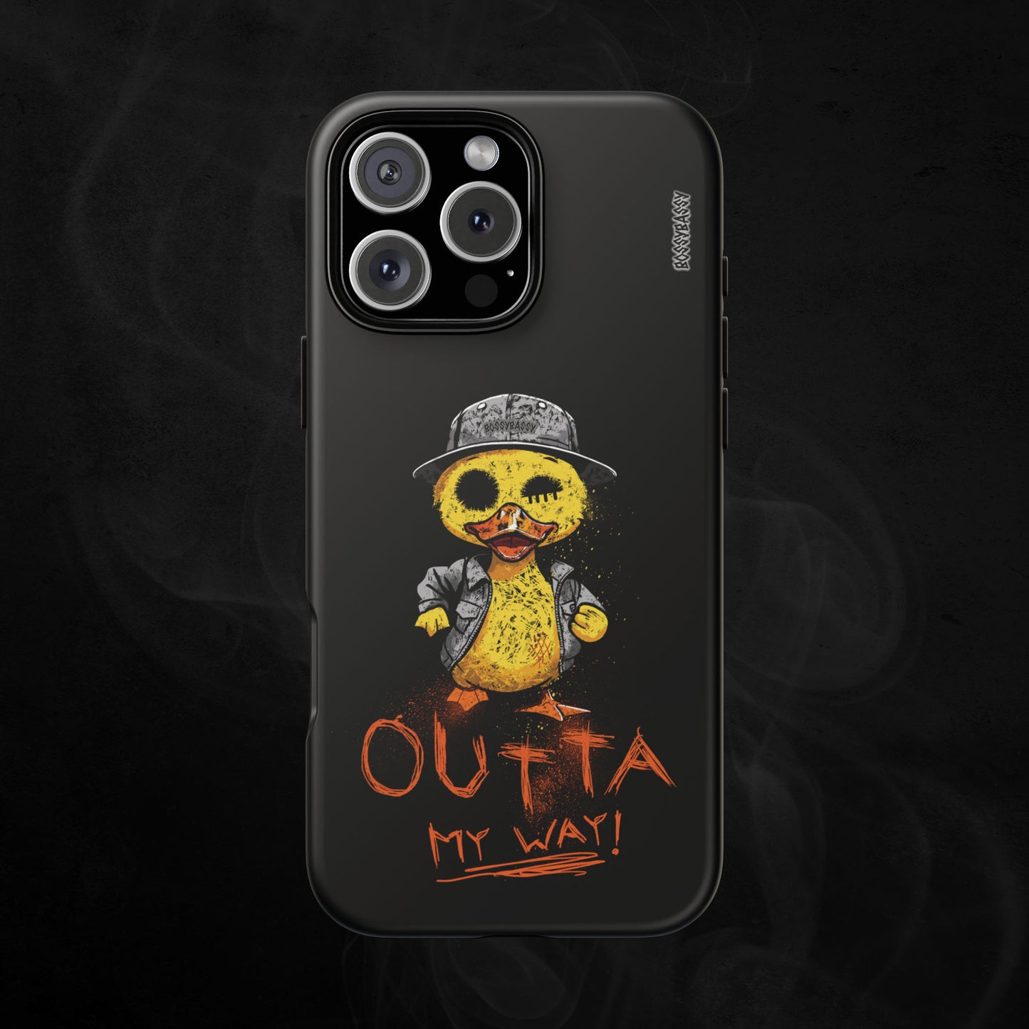 phone_case_matte_features_a_hand_drawn_illustration_of_a_rude_duck_with_the_phrase_outta_my_way