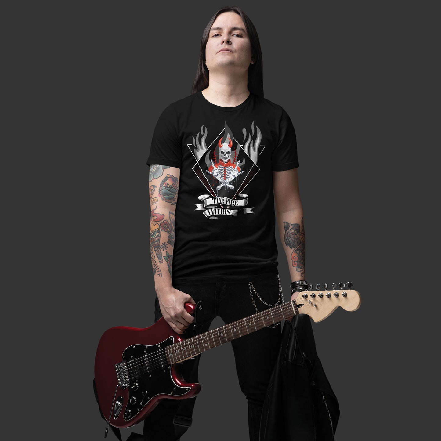 rocker-man-wearing-a-black-t-shirt-with-evil-skeleton-print-with-text-the-fire-within