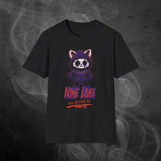 Cat with Nine Lives No Regrets Unisex T-shirt