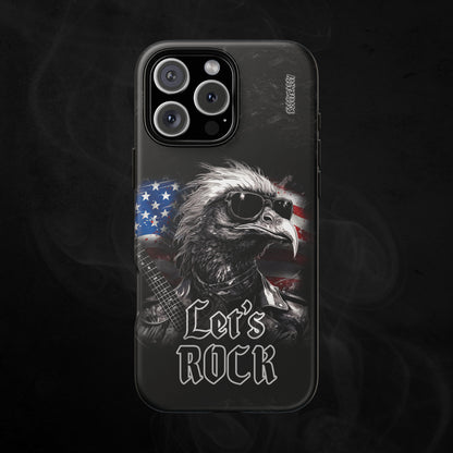 Black_Matte_Phone_Case_With_A_Rocker_Eagle_With_USA_Flag_Design_And_The_Text_Let_s_Rock