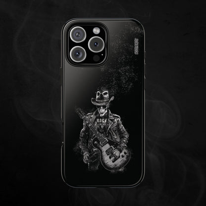 black-glossy-phone-case-with-a-rockstar-skeleton-print