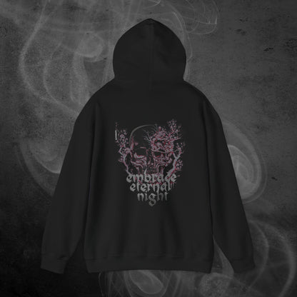 black-sweatshirt-with-gothic-pink-and-black-skull-print-and-text-embrace-eternal-night