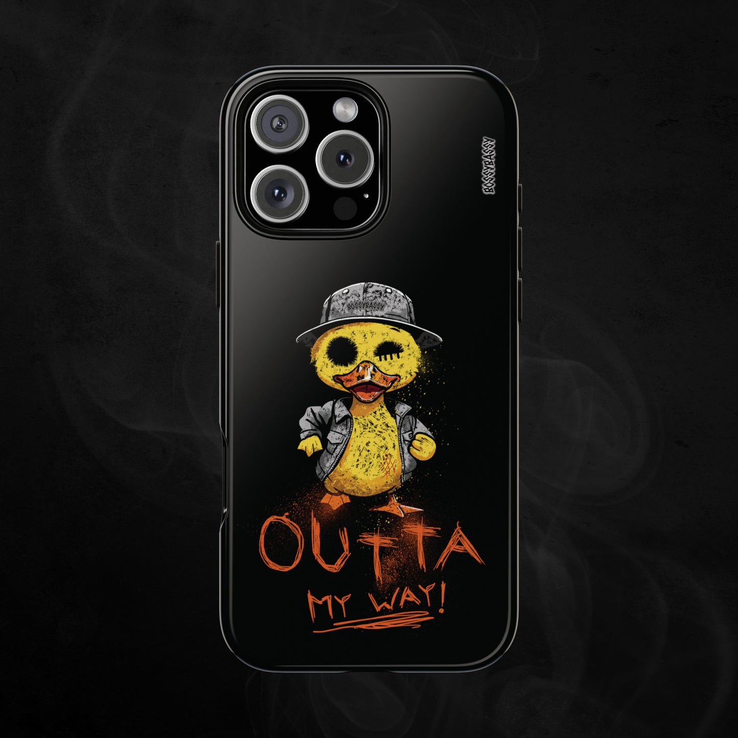 phone_case_glossy_features_a_hand_drawn_illustration_of_a_rude_duck_with_the_phrase_outta_my_way