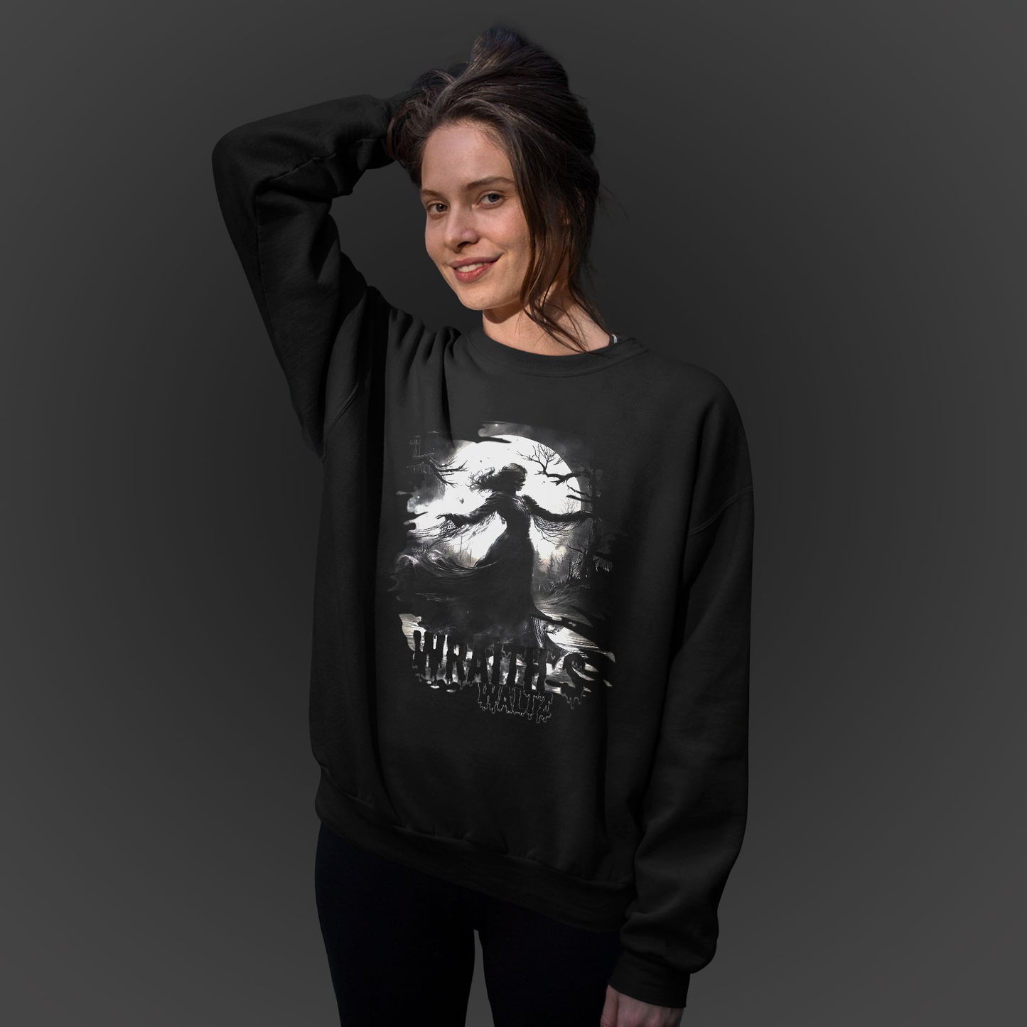 young-woman-wearing-a-black-sweatshirt-with-gothic-dancing-skeleton-design-and-text-wraiths-waltz